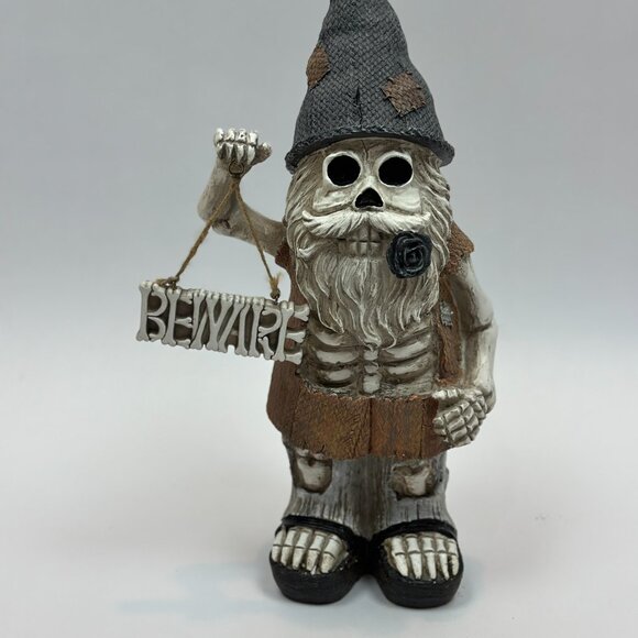 16" Skeleton Gnome Couple (Set of 2) - NEW - Halloween - Day of the Dead - Picture 3 of 16